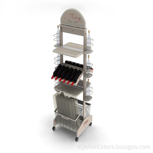 Wooden wine display beer display tower